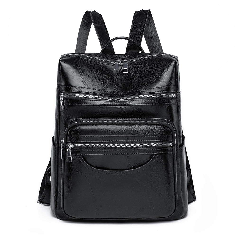 Women's Backpack PU Soft Leather Large Capacity