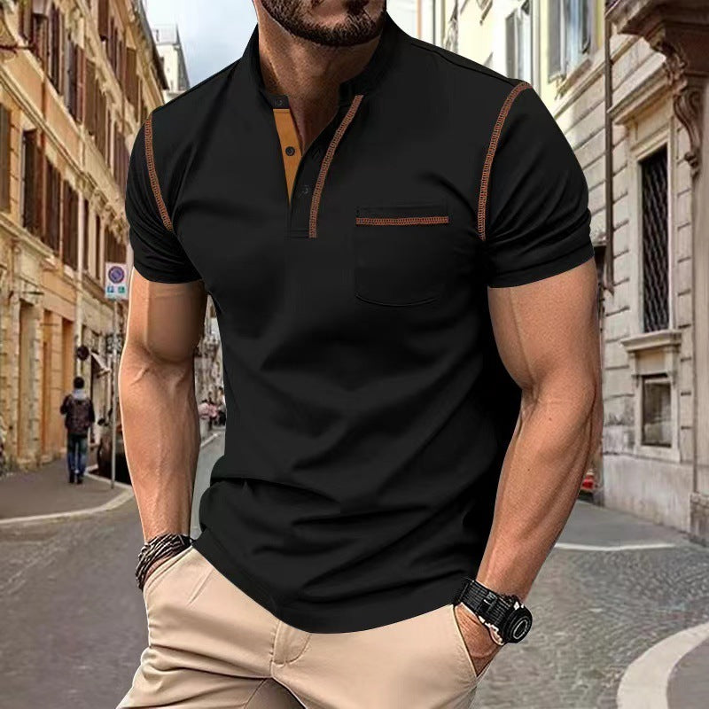 Short-sleeved Polo Shirt Summer Casual Quick-dry Tops Men Clothing (Available)