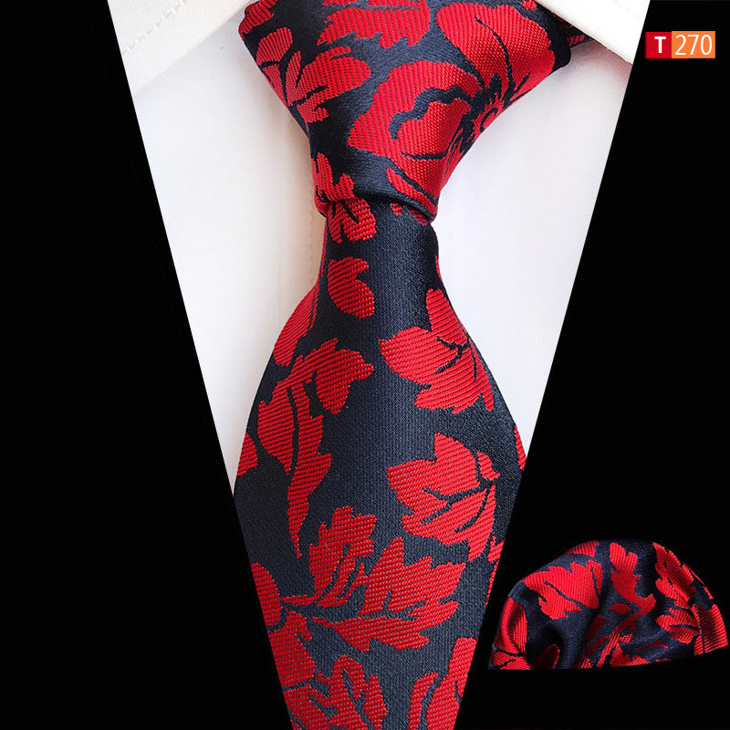Men's Suit Accessories Red Floral Tie (Available)
