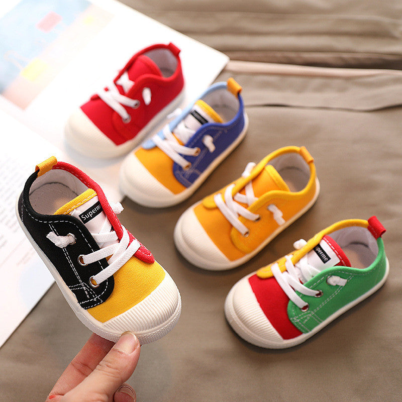 Kindergarten Indoor Shoes Baby Cloth Shoes Children Canvas Shoes (Available)