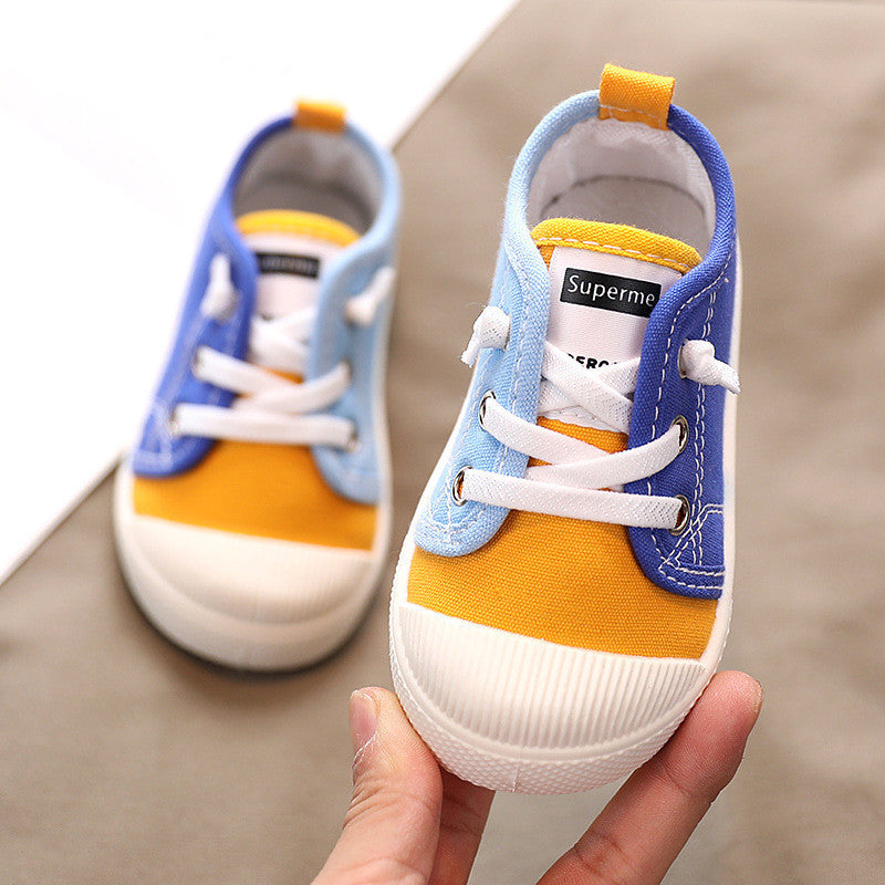 Kindergarten Indoor Shoes Baby Cloth Shoes Children Canvas Shoes (Available)