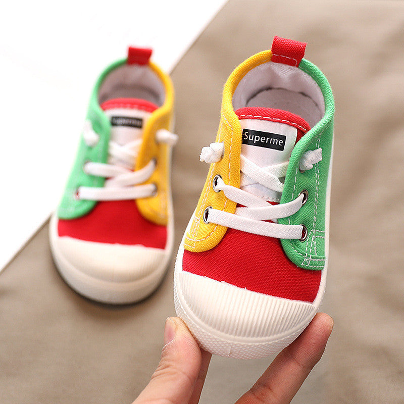 Kindergarten Indoor Shoes Baby Cloth Shoes Children Canvas Shoes (Available)