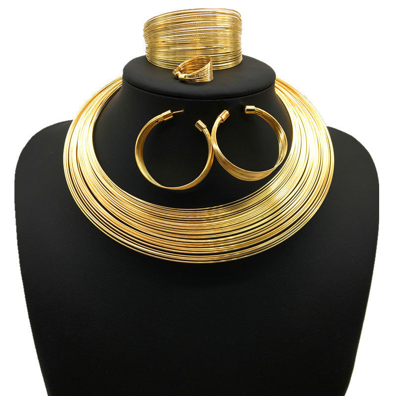 Ladies Necklace, Earrings, Bracelet, Ring Set (Available)