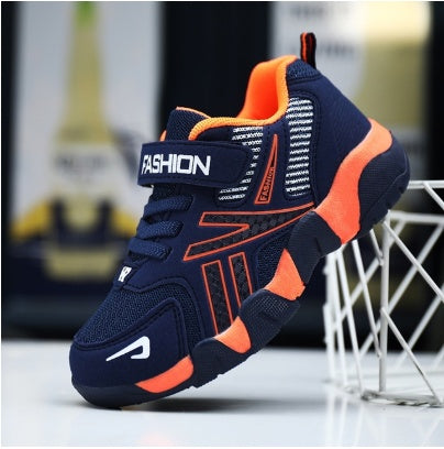 Sport Kids Sneakers Boys Casual Shoes For Children Sneakers Girls Shoes Leather Anti-Slippery Fashion Tenis Infantil Menino Mesh   (Available)