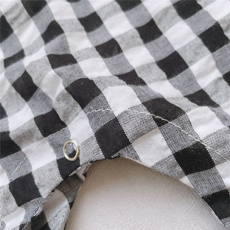 New Summer Baby Plaid Sling Shorts