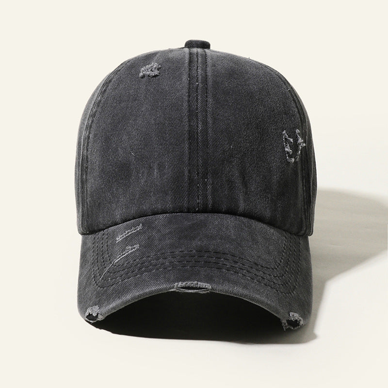 Candy Color Baseball Cap, Retro Washable Hole Cap, Personality Cross Decoration Cap  (Available)