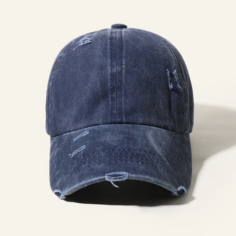 Candy Color Baseball Cap, Retro Washable Hole Cap, Personality Cross Decoration Cap  (Available)