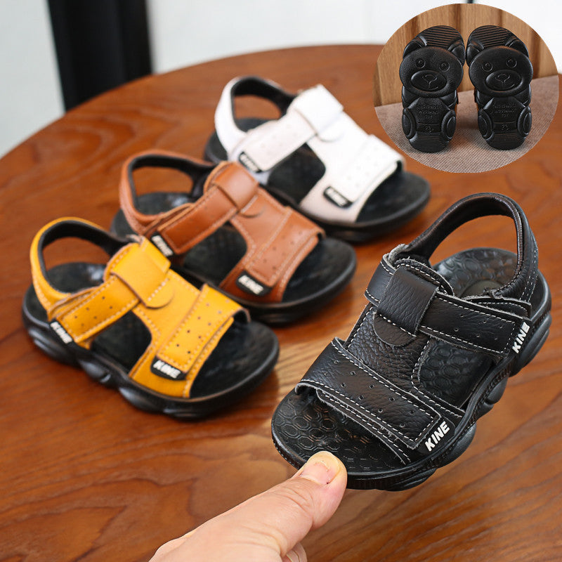 Children's Sandals Summer New Beach Sandals Leather Cowhide Breathable And Comfortable (Available)