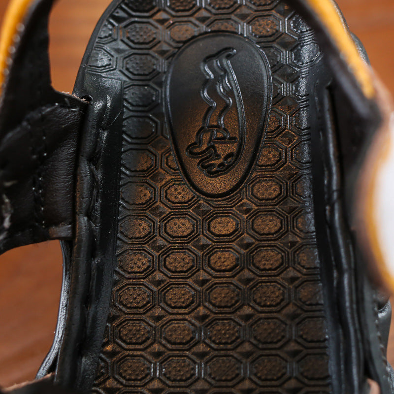 Children's Sandals Summer New Beach Sandals Leather Cowhide Breathable And Comfortable (Available)