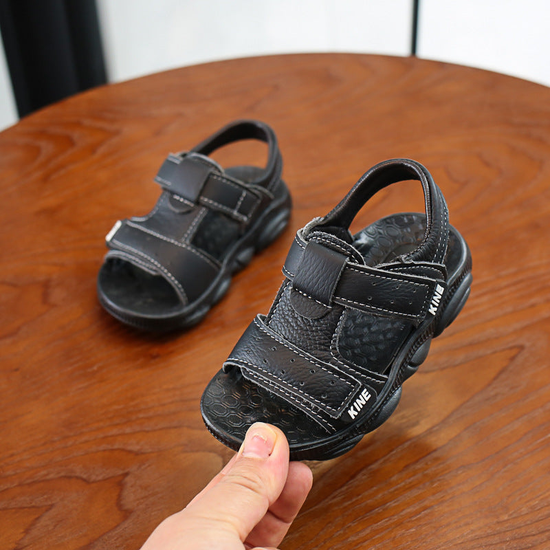 Children's Sandals Summer New Beach Sandals Leather Cowhide Breathable And Comfortable (Available)