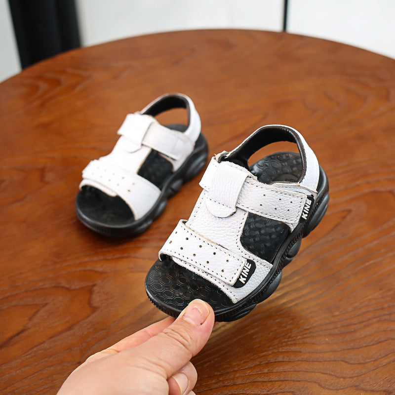 Children's Sandals Summer New Beach Sandals Leather Cowhide Breathable And Comfortable (Available)