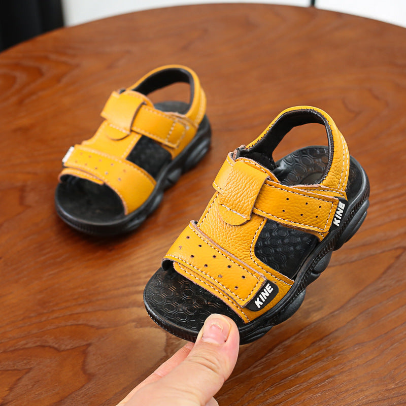 Children's Sandals Summer New Beach Sandals Leather Cowhide Breathable And Comfortable (Available)