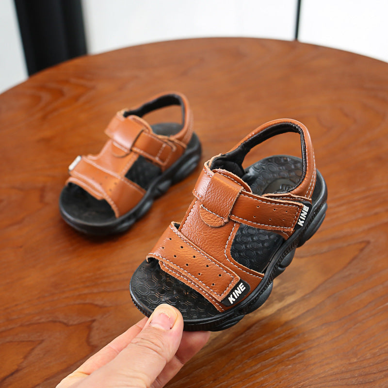 Children's Sandals Summer New Beach Sandals Leather Cowhide Breathable And Comfortable (Available)