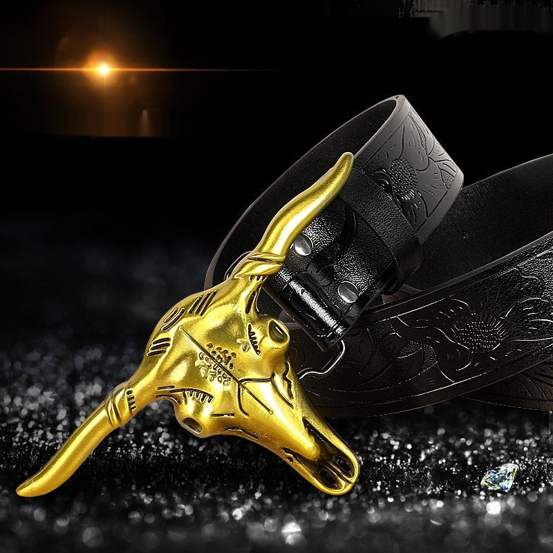 Belt Cow Head Buckle Men (Available)