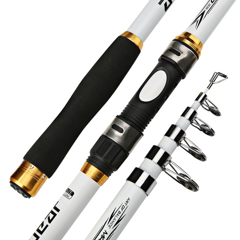 Fishing Rod Feeder Hard FRP Carbon Fiber Telescopic Fishing Rod Fishing Pole
