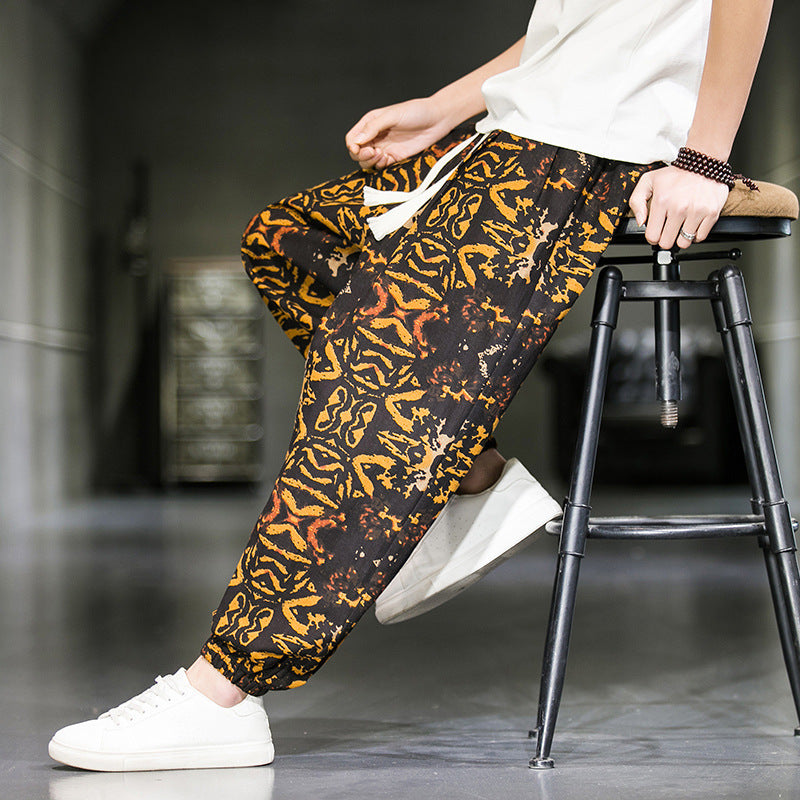 Mens Fashion Breathable Casual Wide Leg Pants (Available)