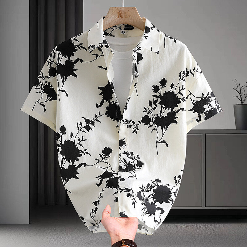 Summer Short Sleeve Shirt Men's Casual Hawaiian Style  (Available)
