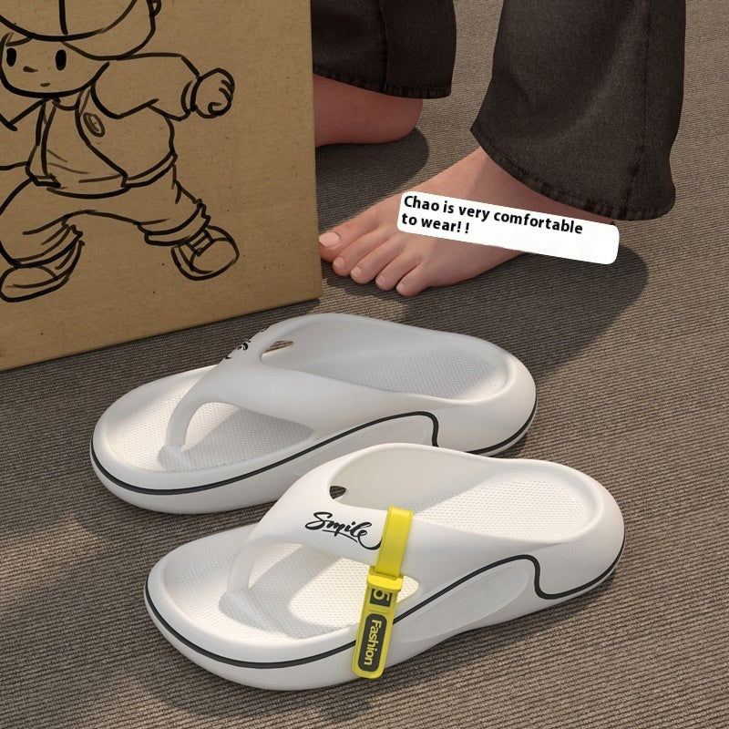 Thick Bottom Wear-resistant Cool Beach Soft Bottom High-end Men's Slippers (Available)