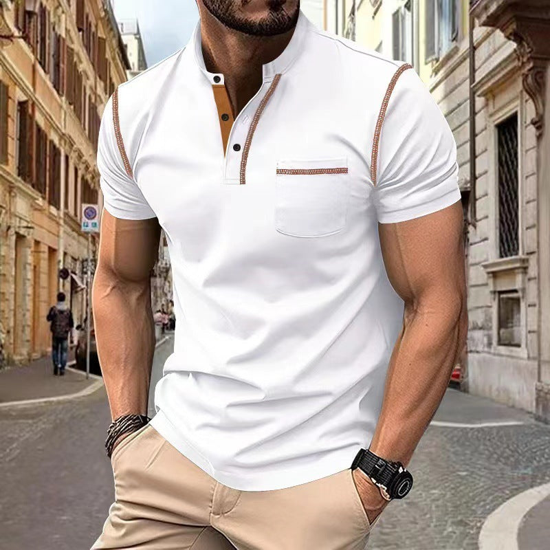 Short-sleeved Polo Shirt Summer Casual Quick-dry Tops Men Clothing (Available)