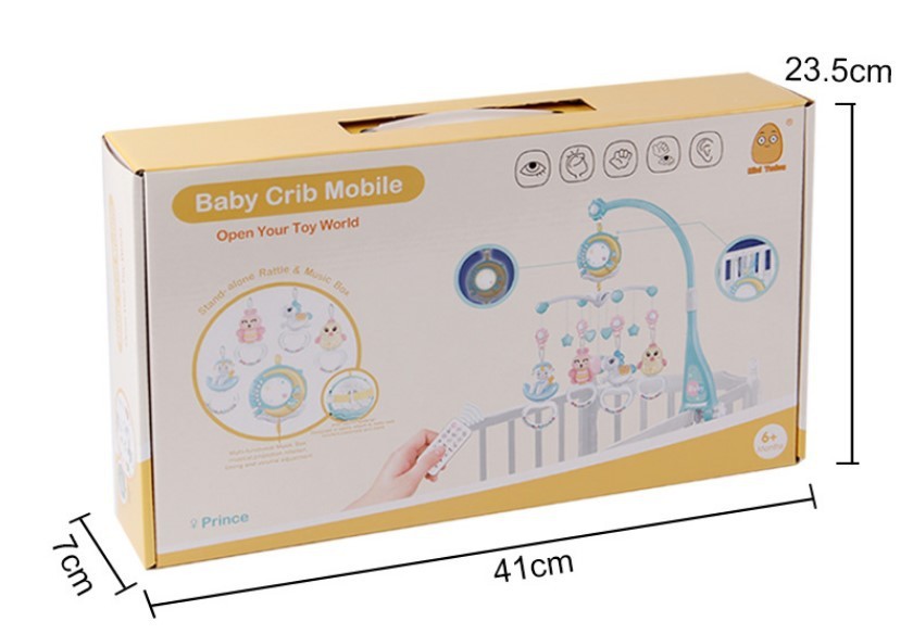 Baby Rattles Crib Mobiles Toy Holder Rotating Mobile Bed Bell Musical Box Projection Newborn Infant Baby Boy Toys ((Available)