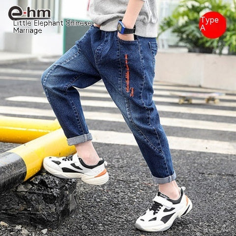 Boys' Denim Trousers Trousers Children's Clothing (Available)