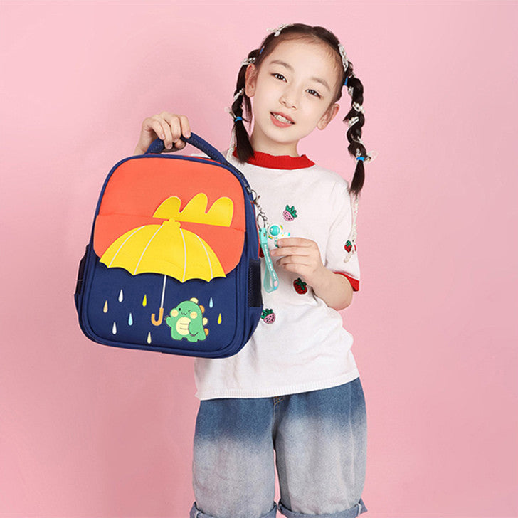 Pupils Intermediate And Advanced Kindergarten Classes Contrast Color Cartoon Backpack (Available)