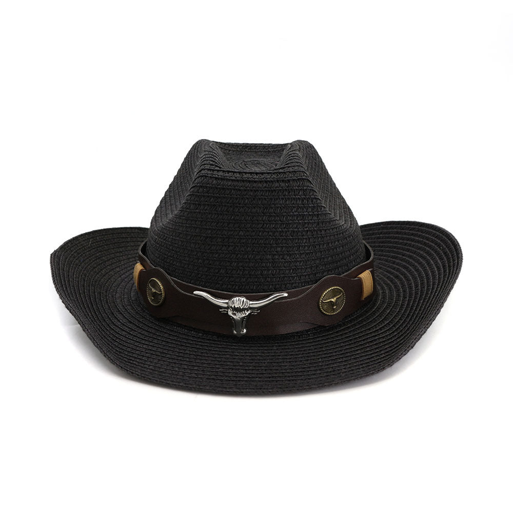 Western cowboy ethnic straw hat  (Available)