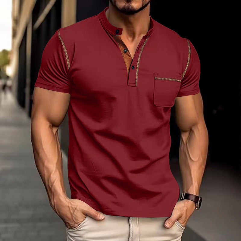 Short-sleeved Polo Shirt Summer Casual Quick-dry Tops Men Clothing (Available)