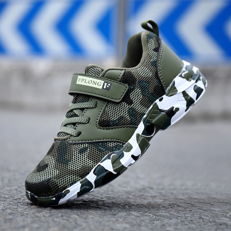 Children's Camo Shoes Light Sports Shoes Soft Bottom (Available)