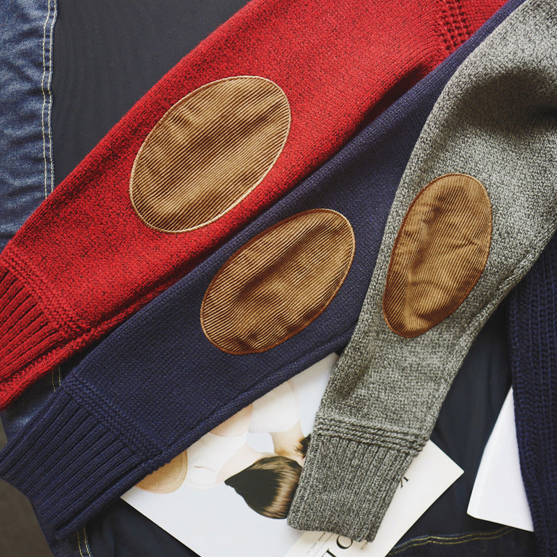 Winter crew neck patch sweater boys clothes  (Available)