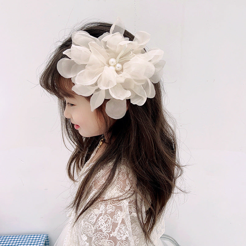 Pearl Flower Children's Side Clip Hair Accessories (Available)