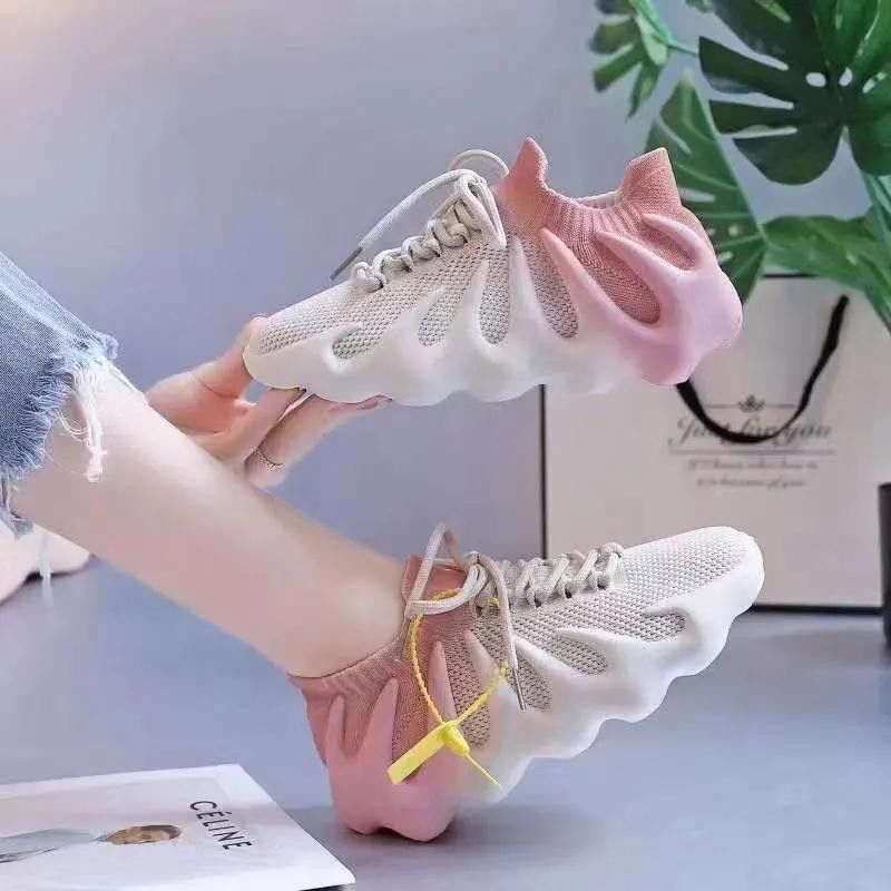 New spring mesh breathable flying woven 450 gradient color sports