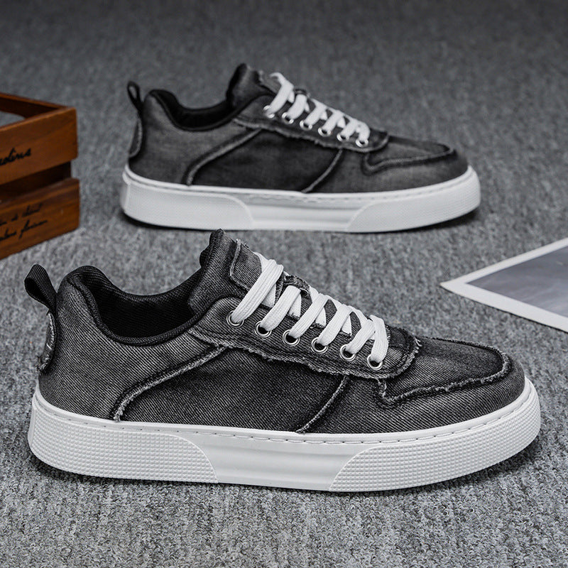Casual Versatile Canvas Shoes Denim Trendy Stitching   (Available)