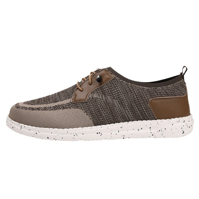 Men's Laceless Canvas Shoes Lightweight Breathable Plus Size Social Casual Men's Shoes (Available)