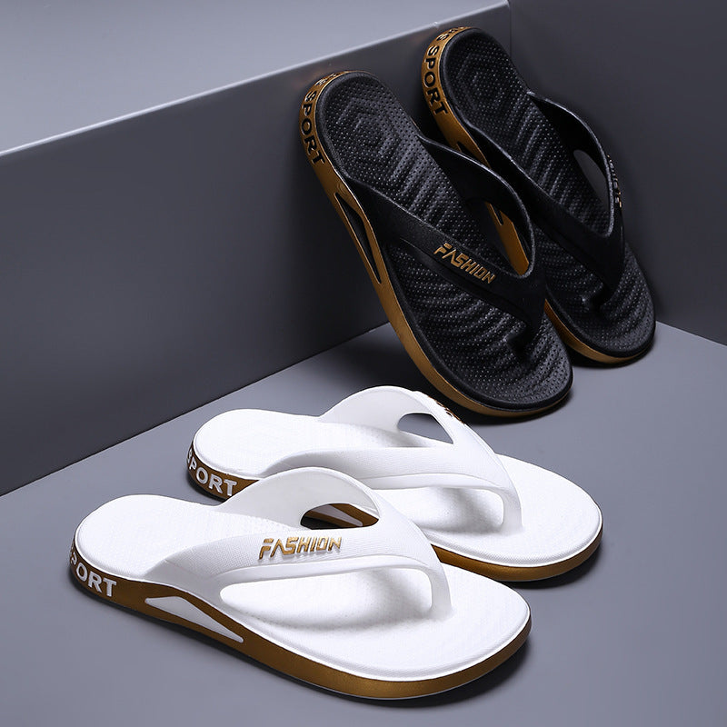 Slippers Men's Summer Thick Bottom Non-slip Deodorant Flip Flops (Available)