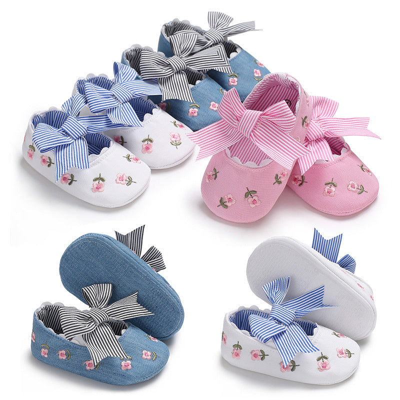 Bowknot Baby Shoes Girl Toddler Anti-Slip Shoe (Available)