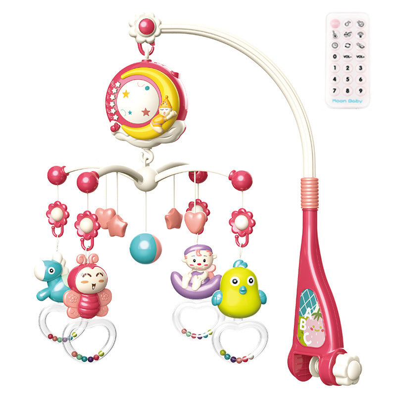 Baby Rattles Crib Mobiles Toy Holder Rotating Mobile Bed Bell Musical Box Projection Newborn Infant Baby Boy Toys ((Available)