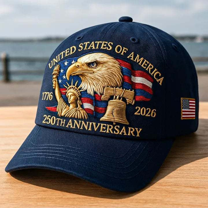 Embroidered American Eagle Head 250 Weeks Old Baseball Cap (Available)