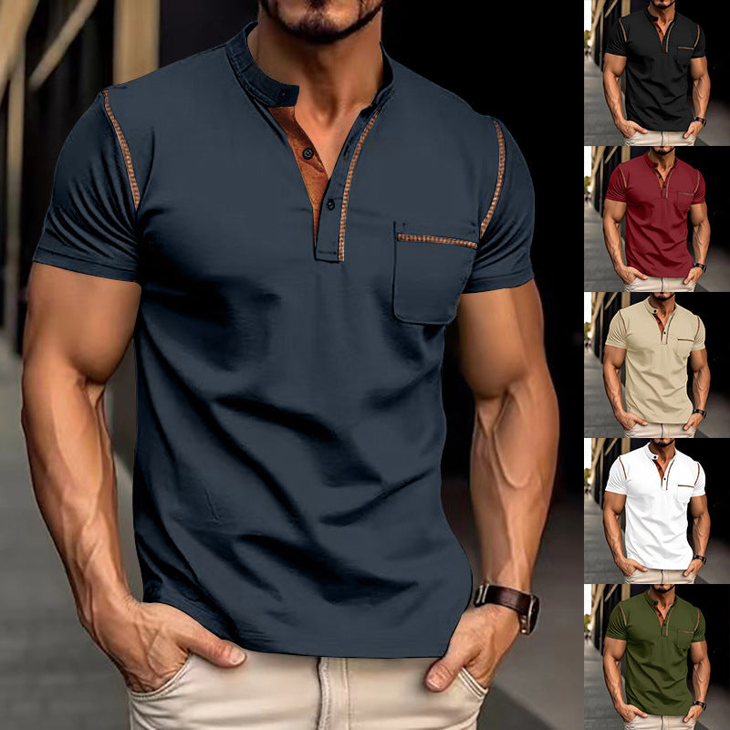 Short-sleeved Polo Shirt Summer Casual Quick-dry Tops Men Clothing (Available)