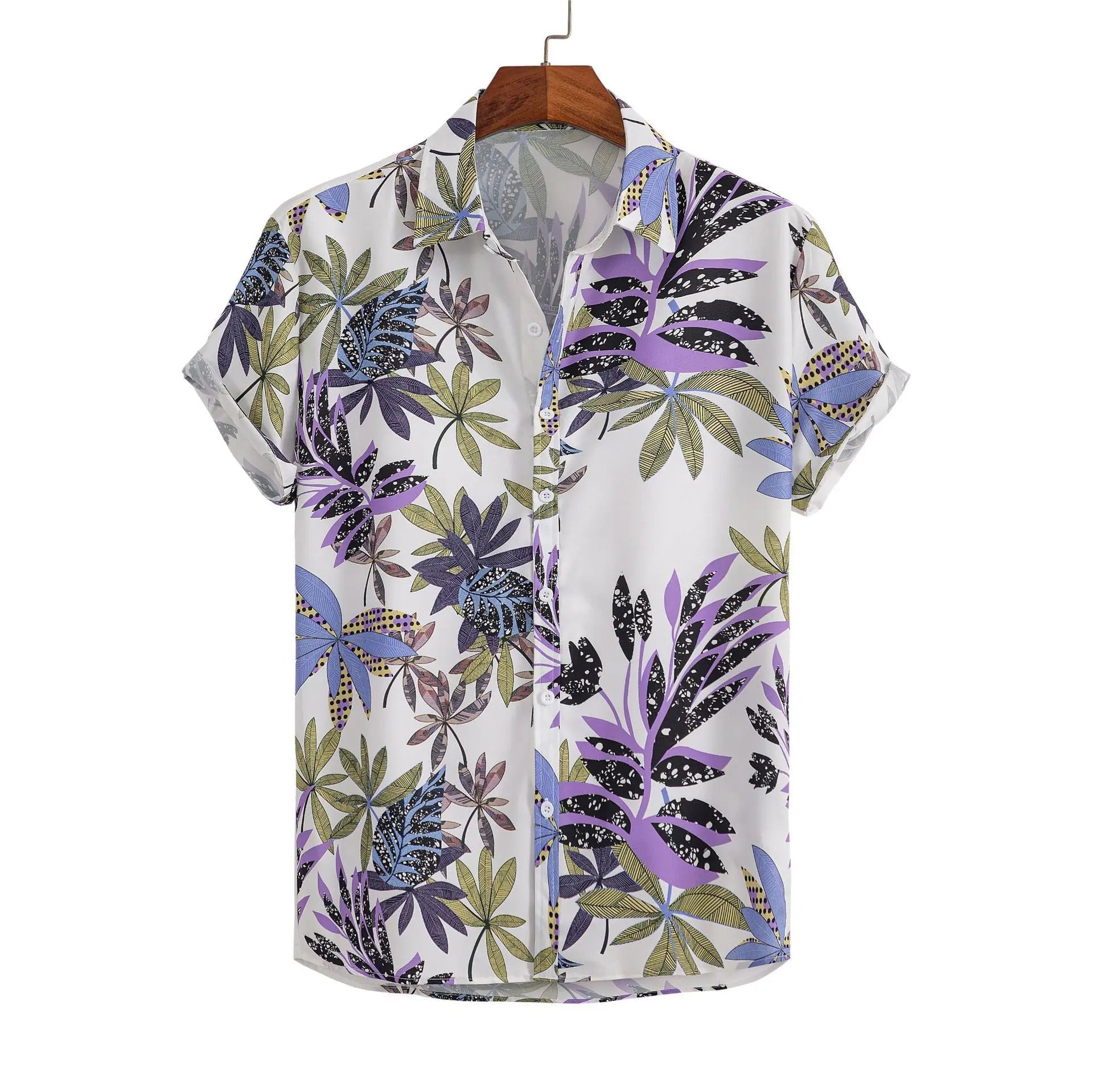 Fashion Men's Art Printed Short Sleeve Shirt   (Available)