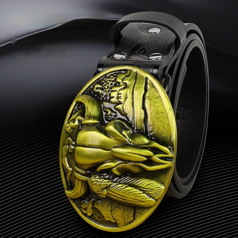 Belt Cow Head Buckle Men (Available)