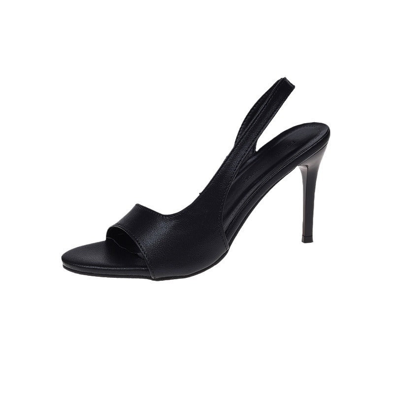 Summer New Style Pointed Toe French Style Plus Size Outer Wear High Heel Sandals For Women