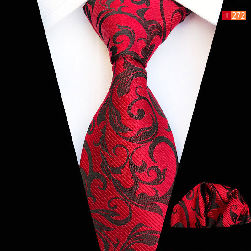 Men's Suit Accessories Red Floral Tie (Available)