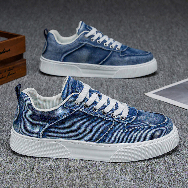 Casual Versatile Canvas Shoes Denim Trendy Stitching   (Available)