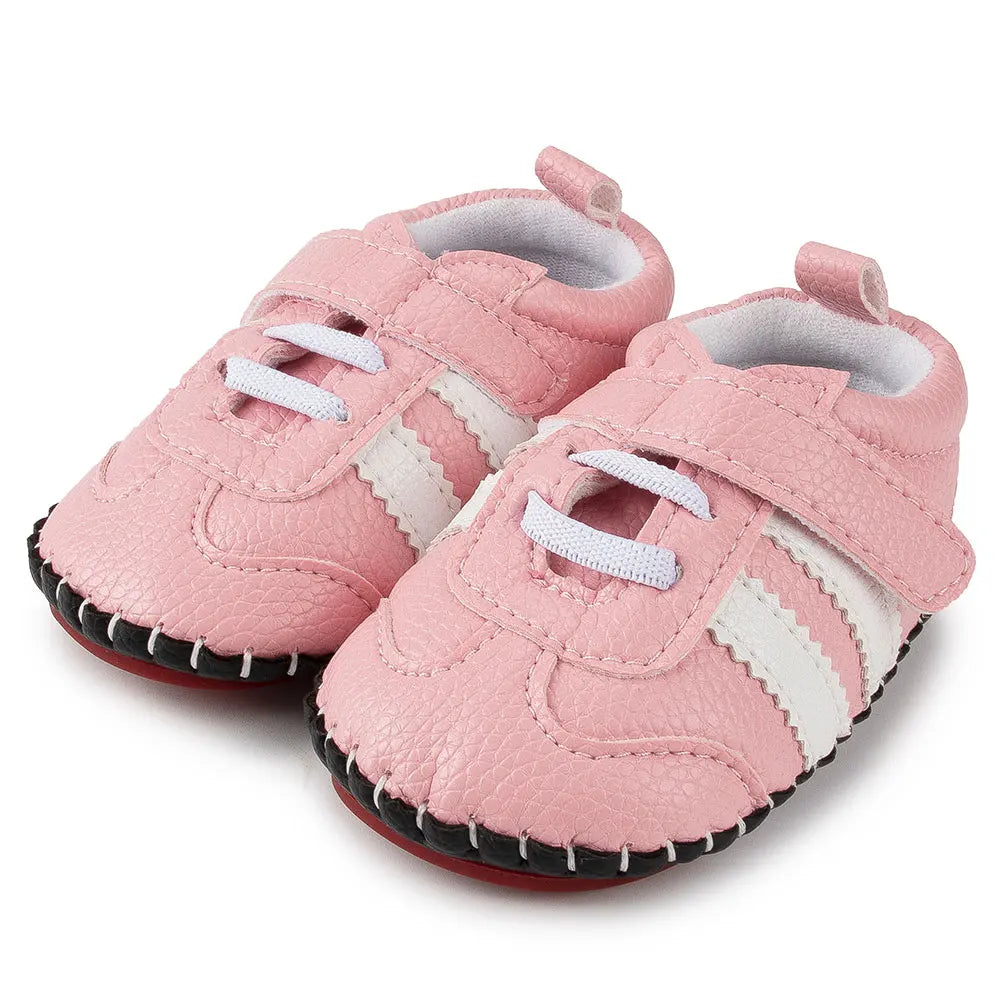 Baby Shoes Boy Girl Shoes Flower Newbron Toddler Infant PU Bowknot Princess Non-slip Rubber Soft Soled Shoes First Walkers