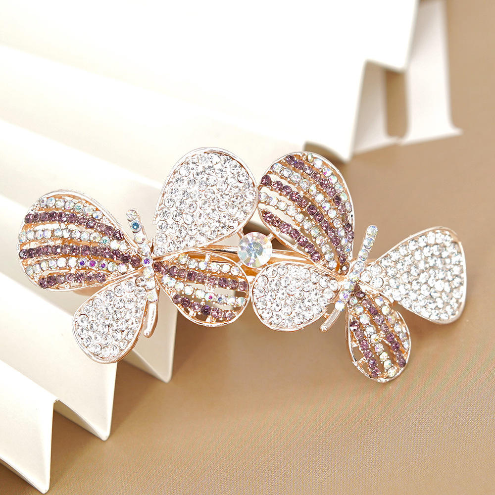 Luxury Barrettes Hairgrips Hairpins Rhinestone Butterfly Hair Accessories Headpieces Headdress Hair Ornaments for Ladies  (Available)