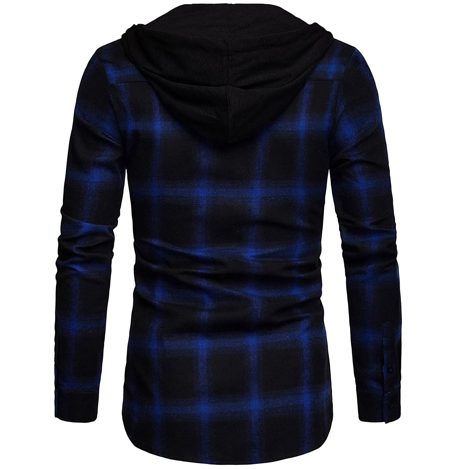 Men's Shirts Autumn Fashion Casual Plaid Shirts Long Sleeve Cotton high quality Pullover Hooded Shirt Winter Mens Top Blouse