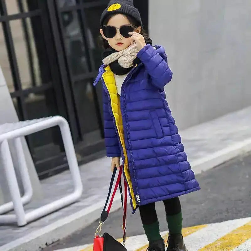 Autumn Winter Outerwear Jacket For Boys Girls Clothes Cotton-Padded Hooded Kids Coat Children Clothing Parkas Soft Thin Overall