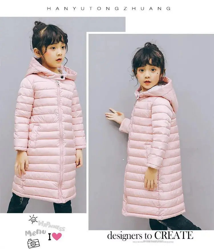 Autumn Winter Outerwear Jacket For Boys Girls Clothes Cotton-Padded Hooded Kids Coat Children Clothing Parkas Soft Thin Overall