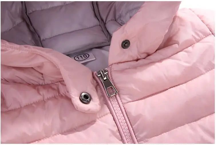 Autumn Winter Outerwear Jacket For Boys Girls Clothes Cotton-Padded Hooded Kids Coat Children Clothing Parkas Soft Thin Overall
